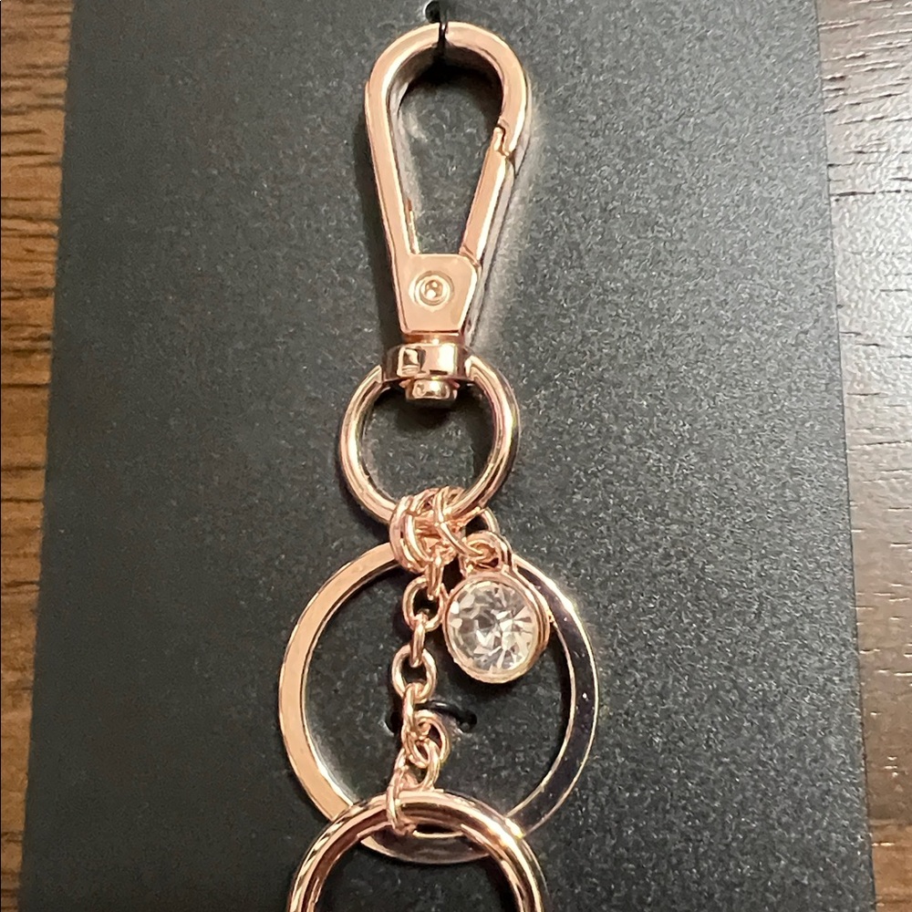 Guess Gold Heart Keychain with Crown Accent - Picture 3 of 6